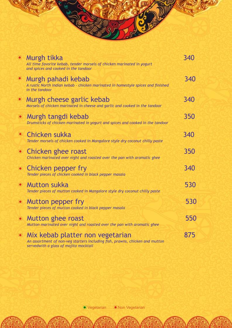 Raintree Restaurants menu