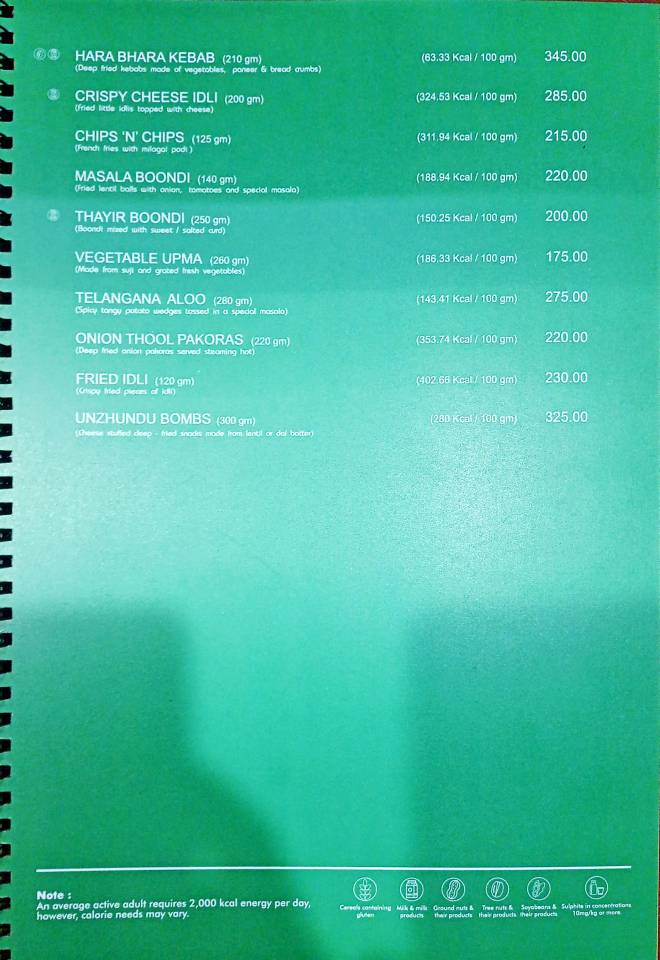 Sankalp Restaurant menu