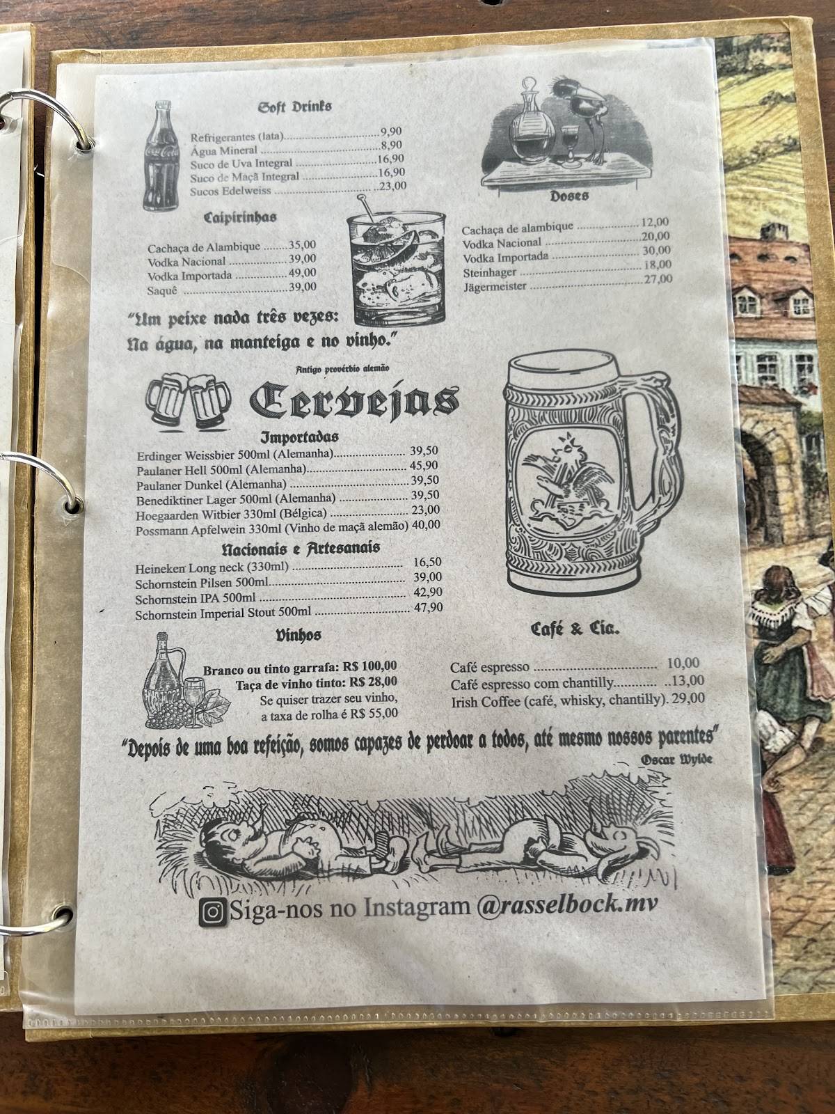 Rasselbock - Cozinha Tradicional Alemã cardápio