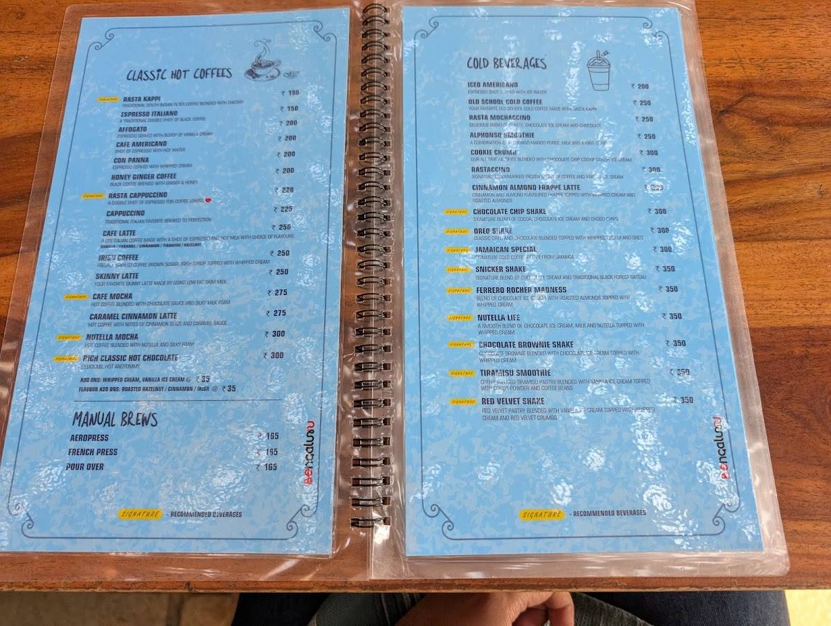 Rasta Cafe menu