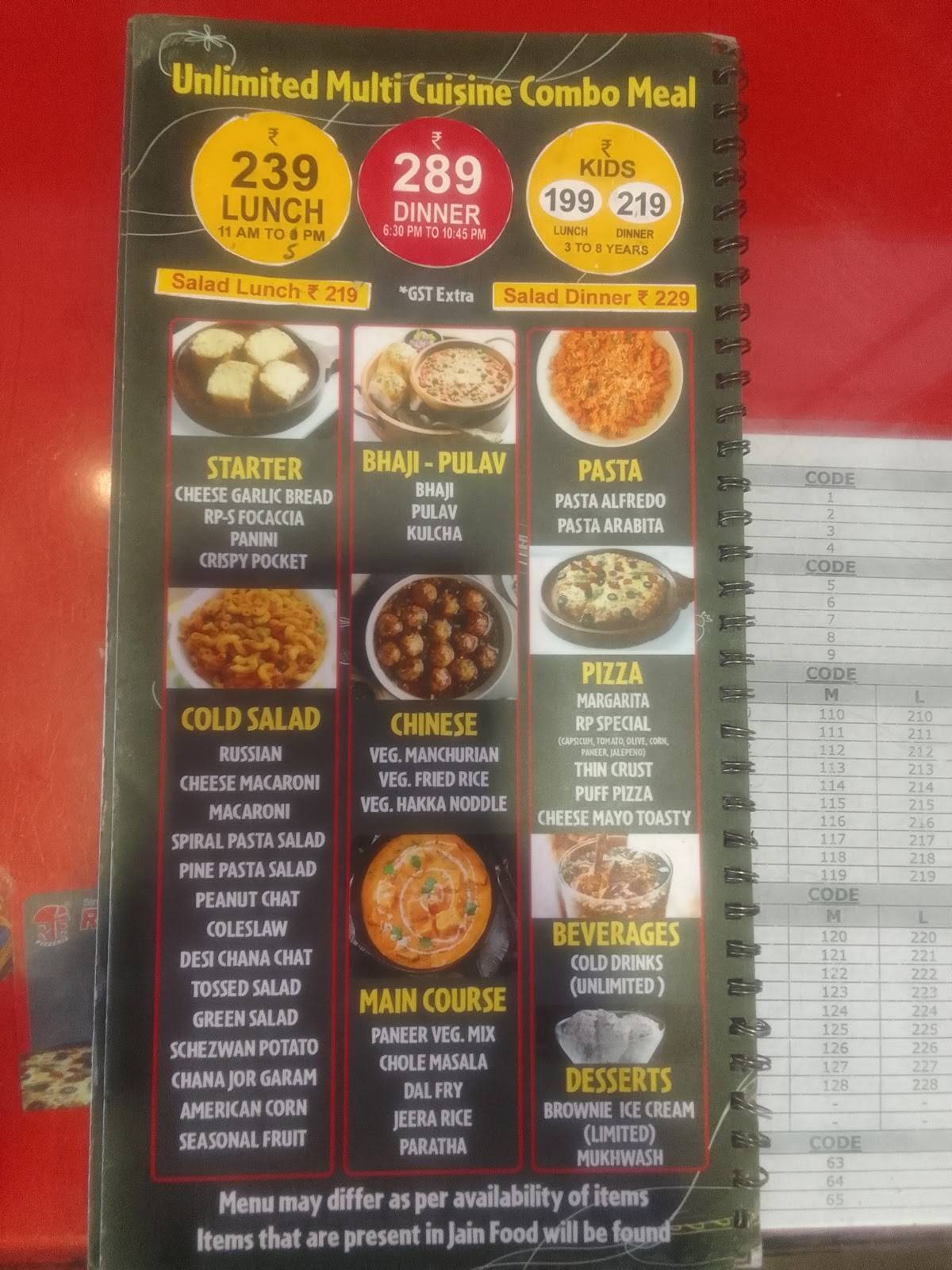Real Paprika Ambawadi menu
