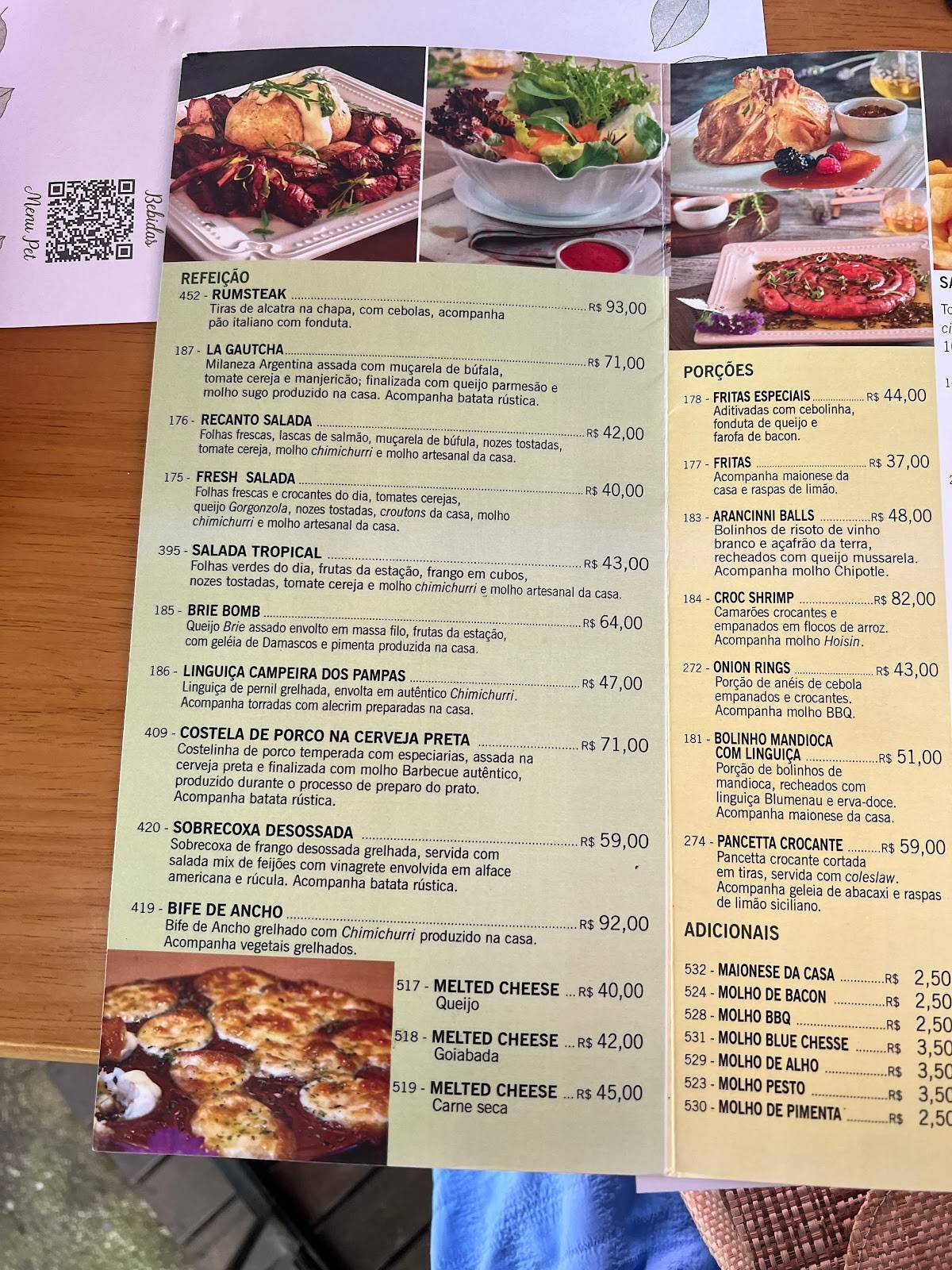 Recanto Restô Bar cardápio