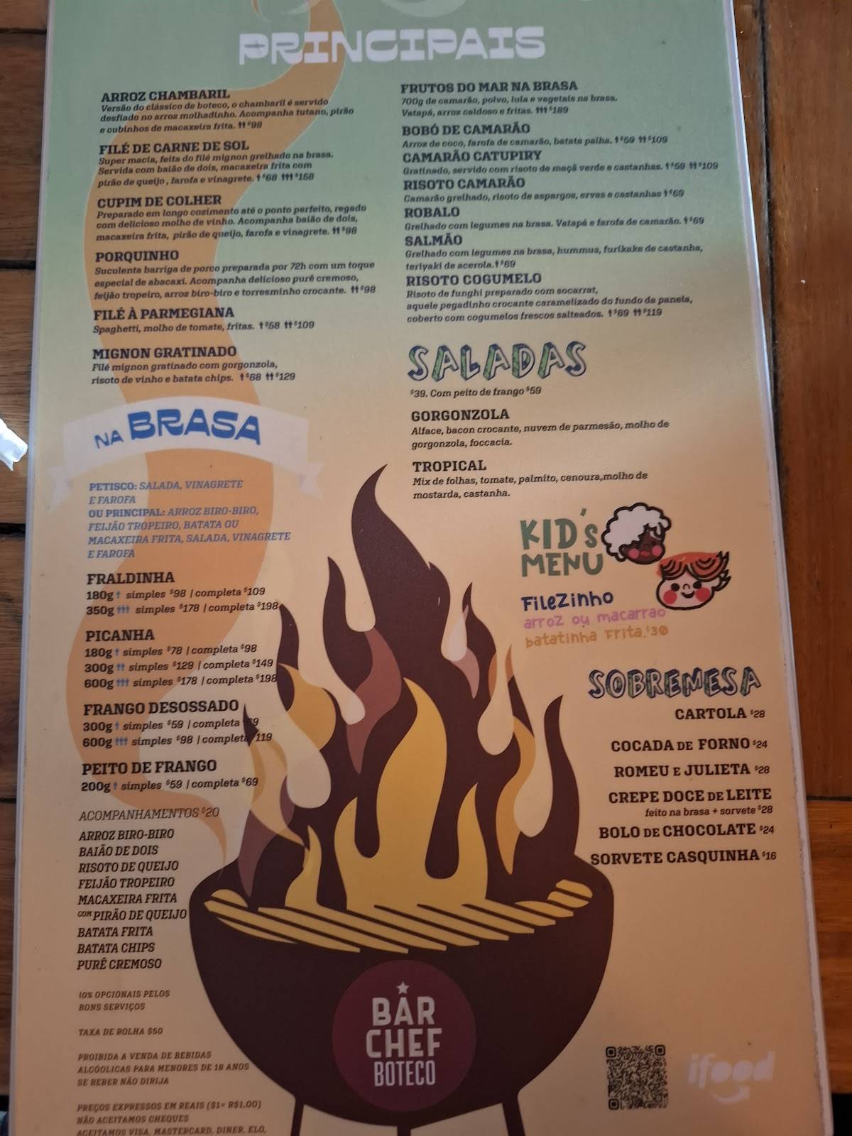 Barchef Boteco cardápio