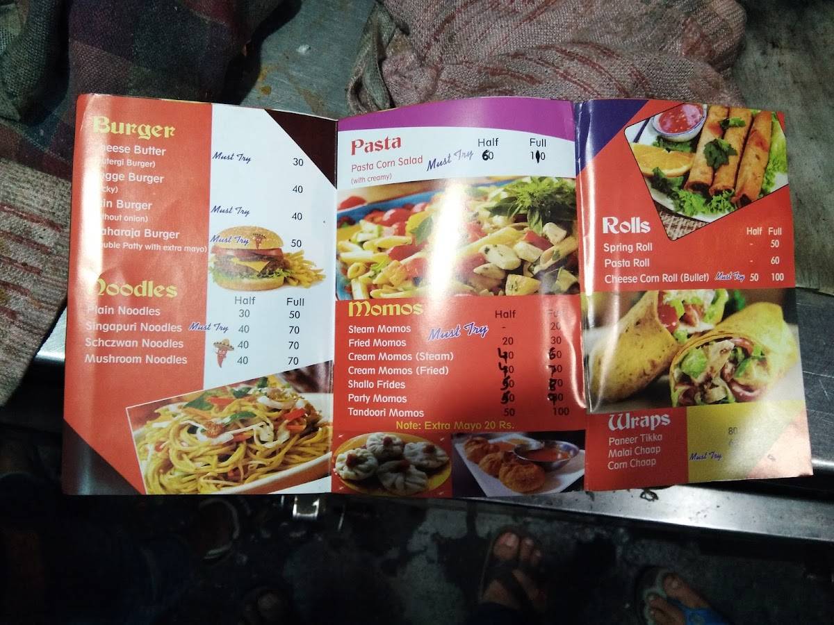 Menu at Red Chilly, Saharanpur