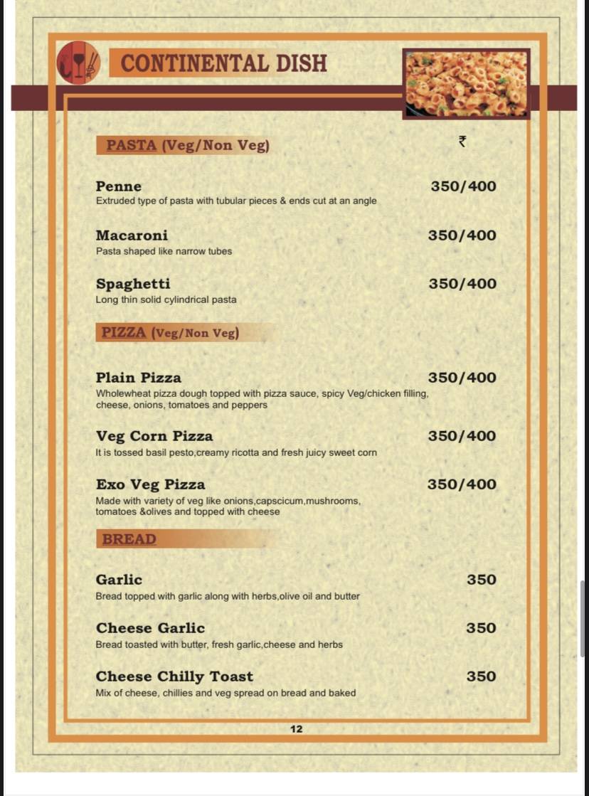 Red Xpress Restaurant & Bar menu