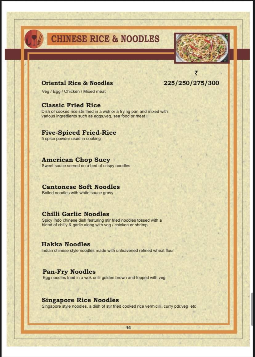 Red Xpress Restaurant & Bar menu