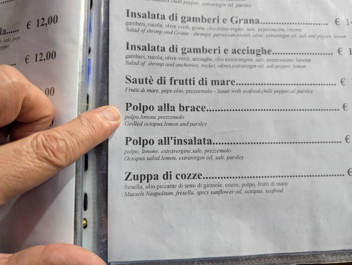 Menu di A' Lucianella Napoli 
