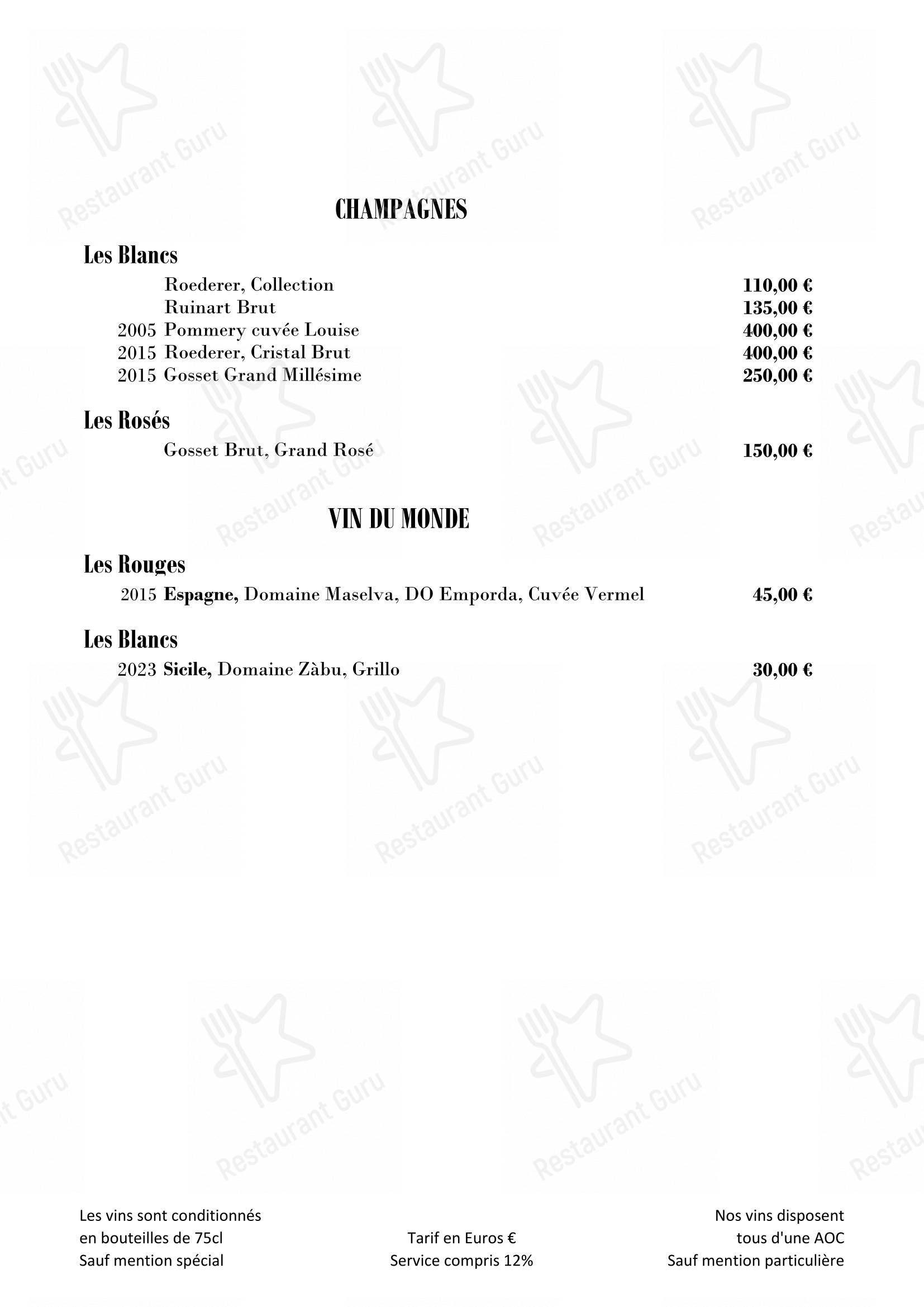 Крафт меню pour A l'Échevin dans Colmar