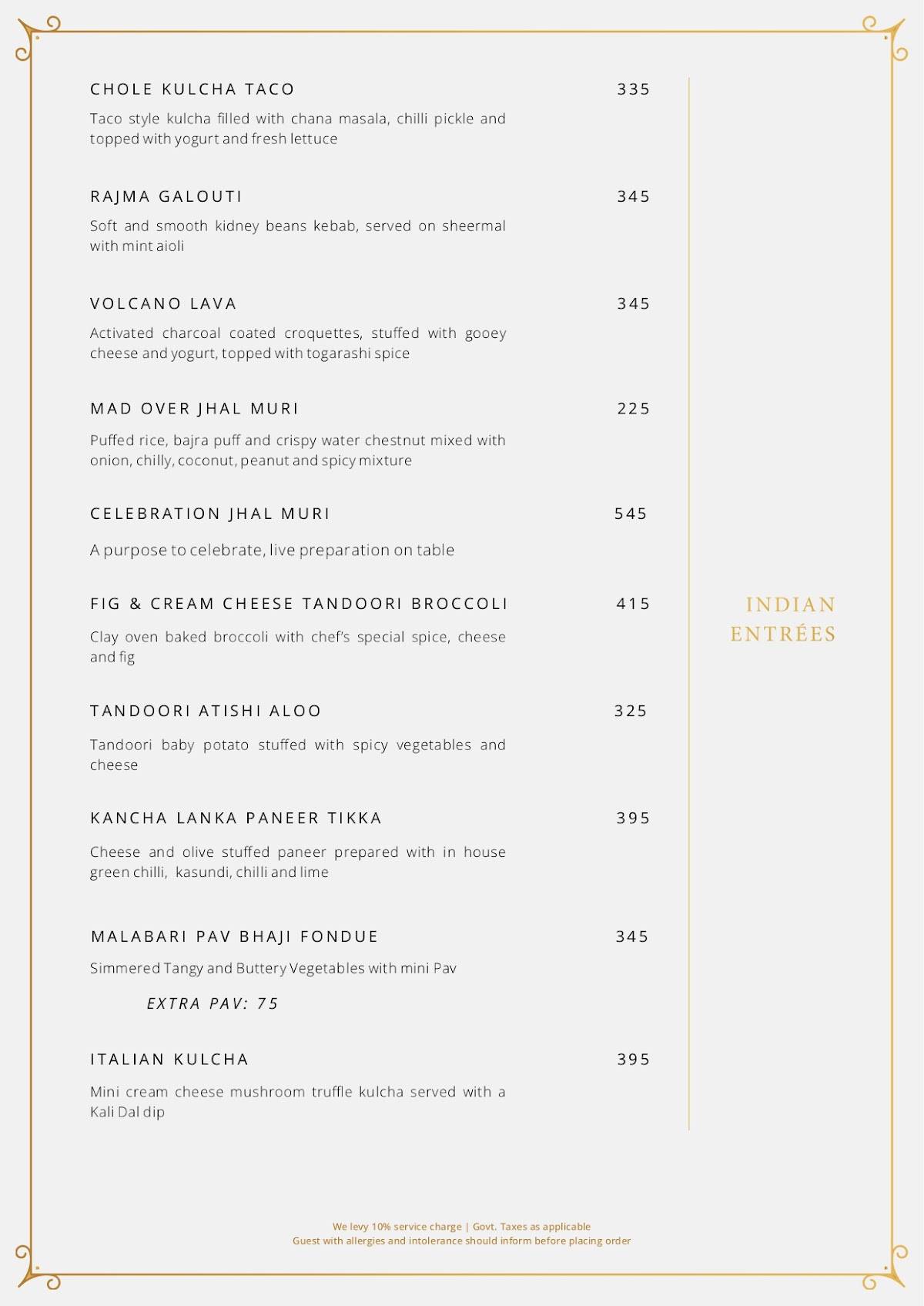AIR 1910 menu