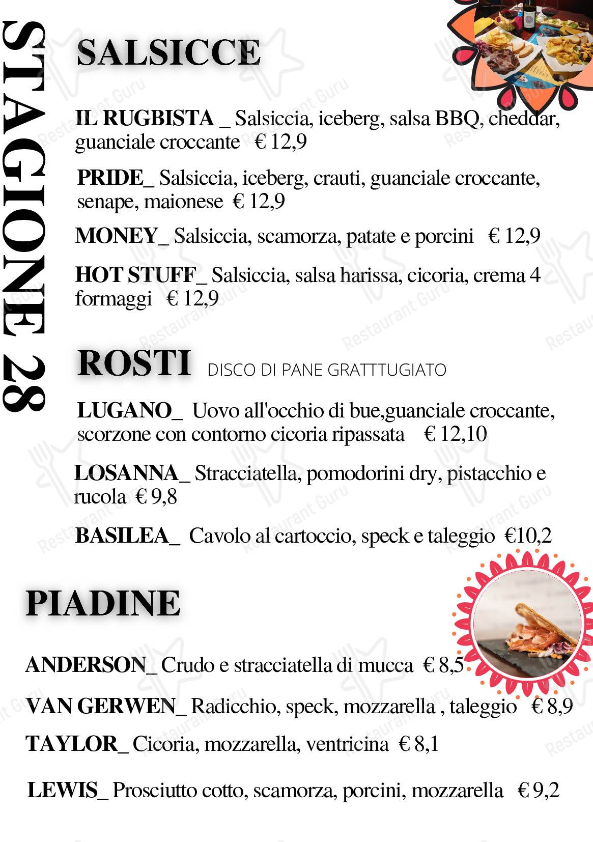 Menu di ANDREW'S PUB 