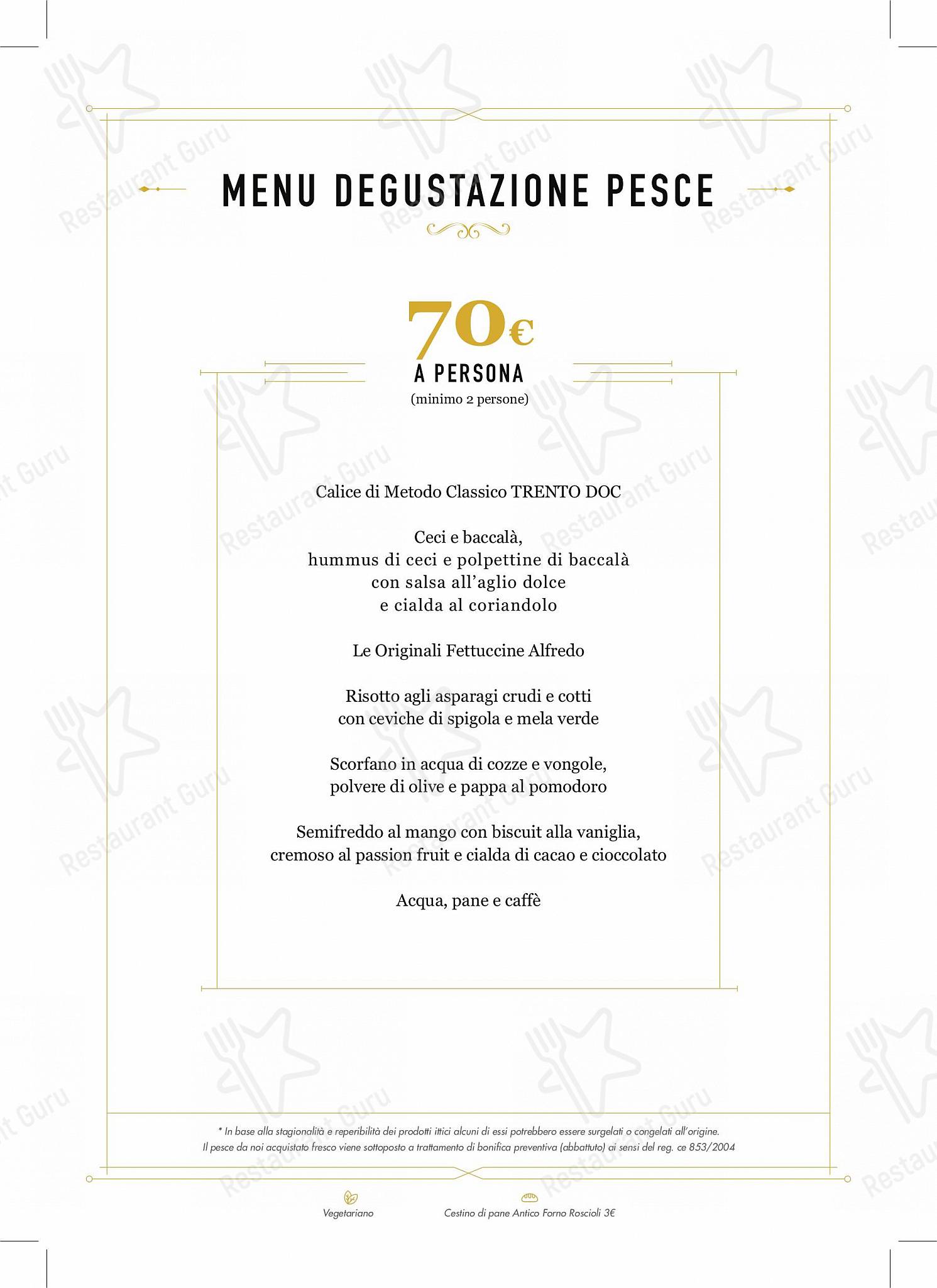 Menu di Ristorante Alfredo alla Scrofa