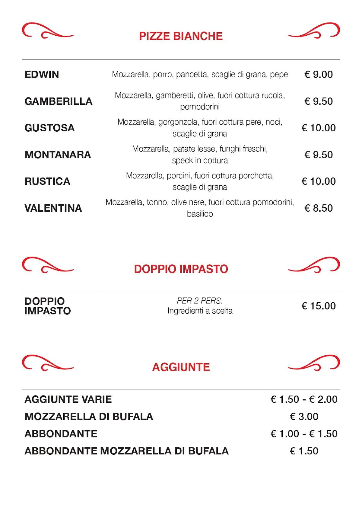 Menu di All’Angolo griglieria & pizzeria 