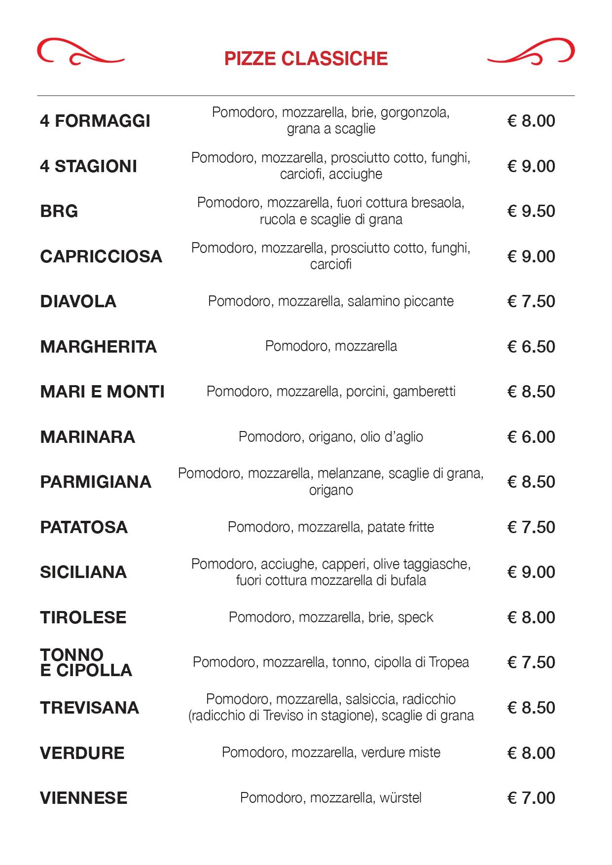 Menu di All’Angolo griglieria & pizzeria 