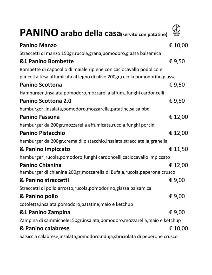Menu di Altemura 