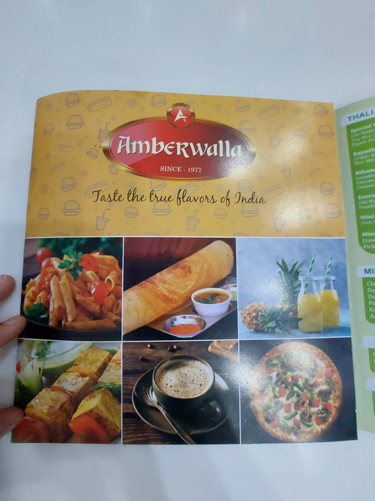Amberwalla menu