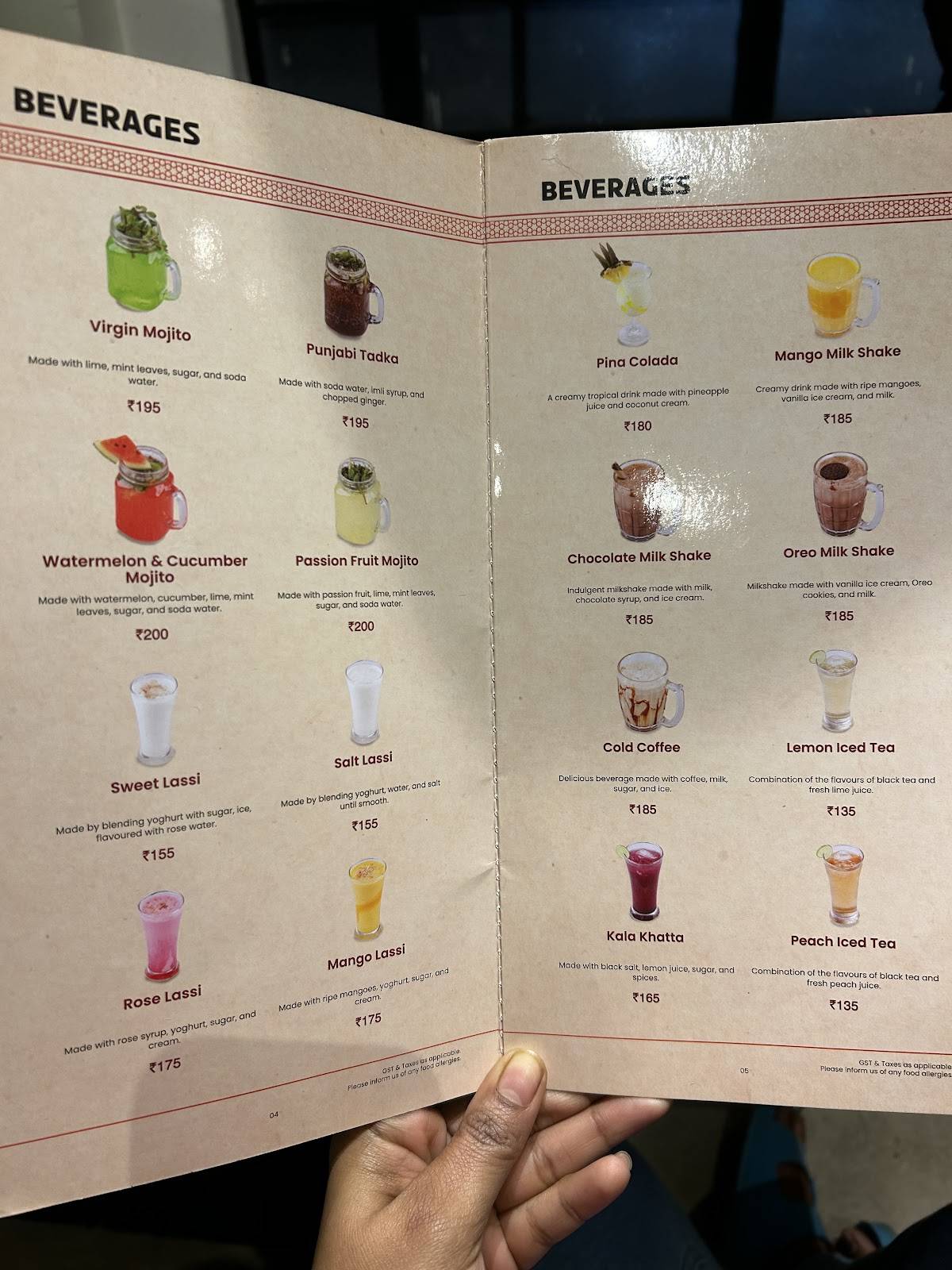 Aminia Restaurant - Sodepur menu