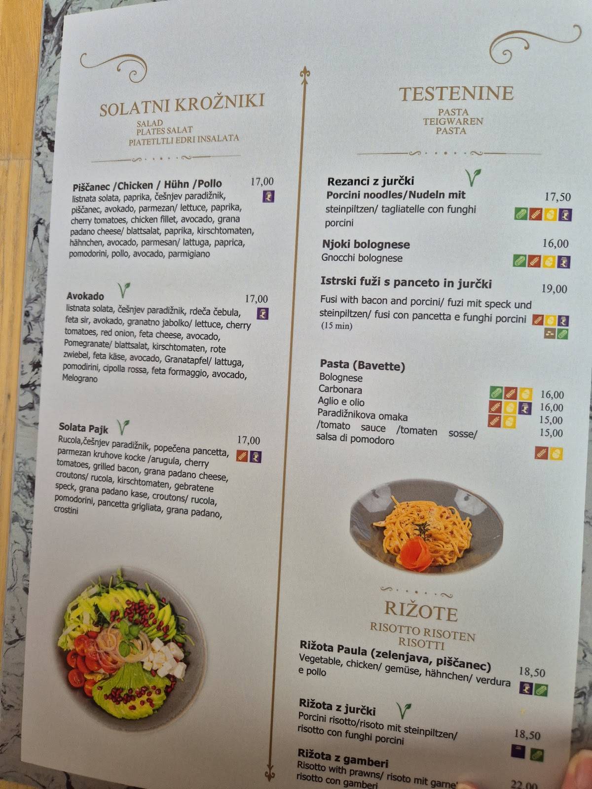 Menu di Restaurant Arbor 