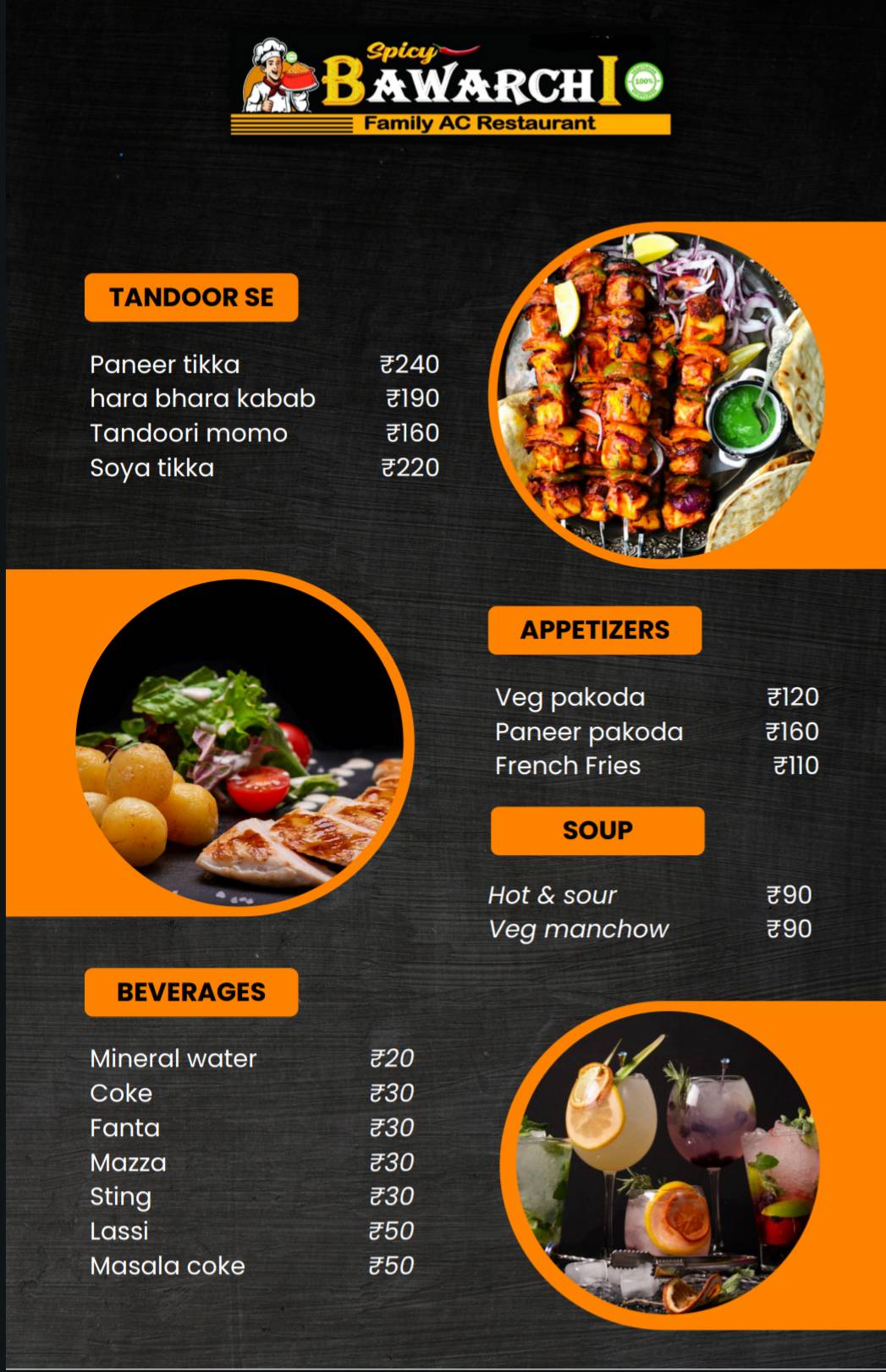 BAWARCHI menu