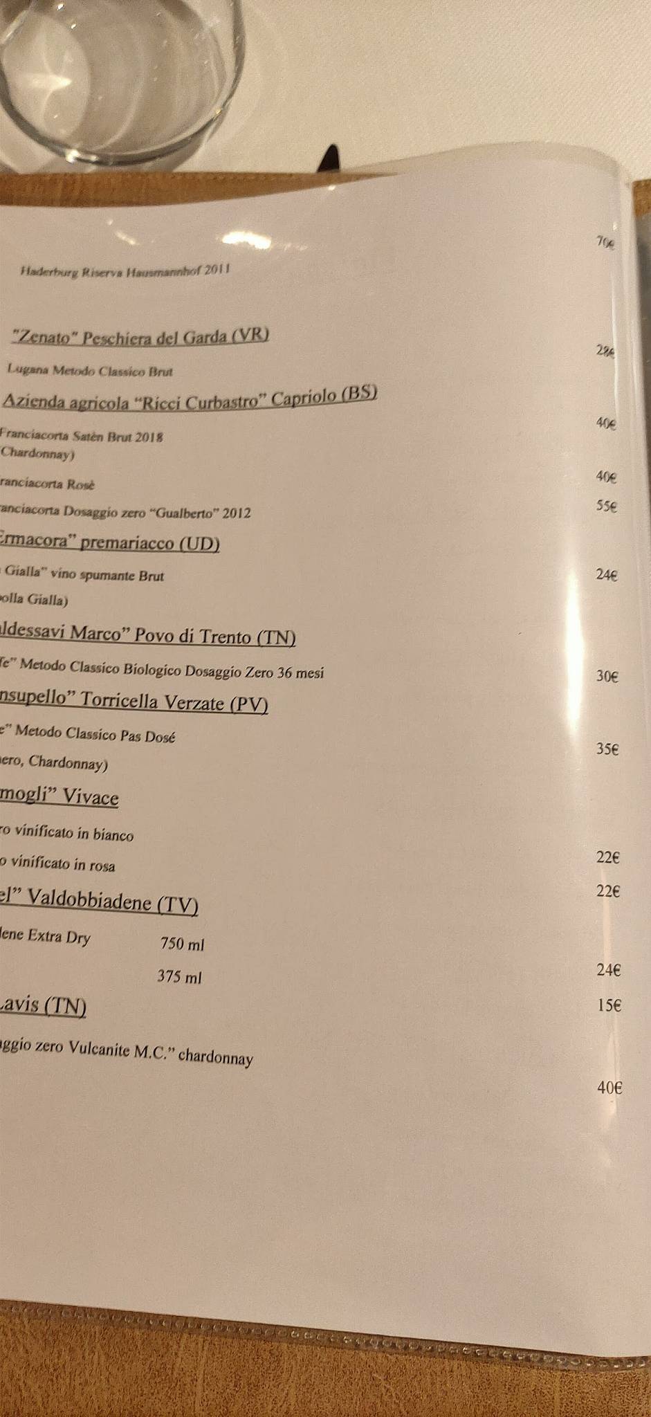 Menu di Bagatto 