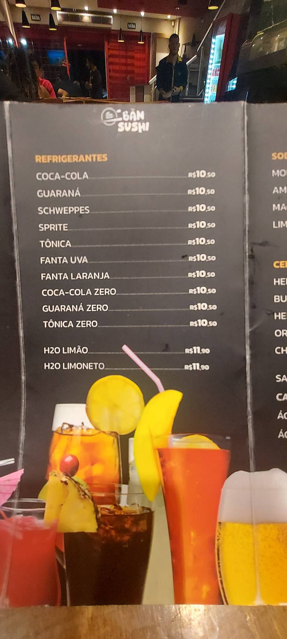 Bãn Sushi Rio Claro - Temakeria cardápio