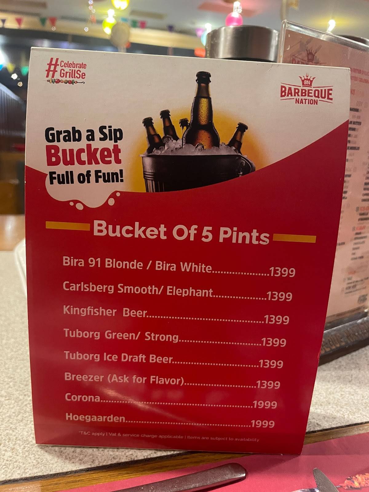 Barbeque Nation - Mumbai - Panvel menu