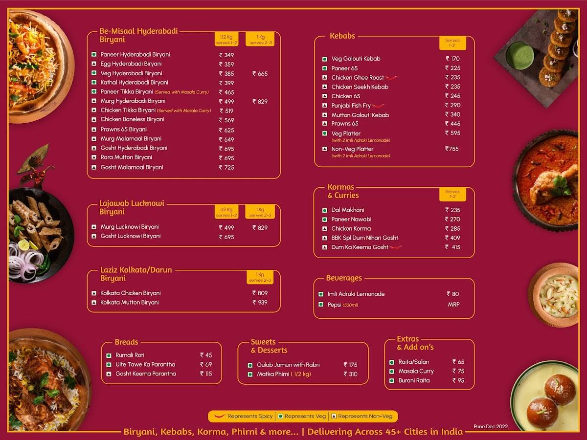 Biryani By Kilo- Kolhapur menu