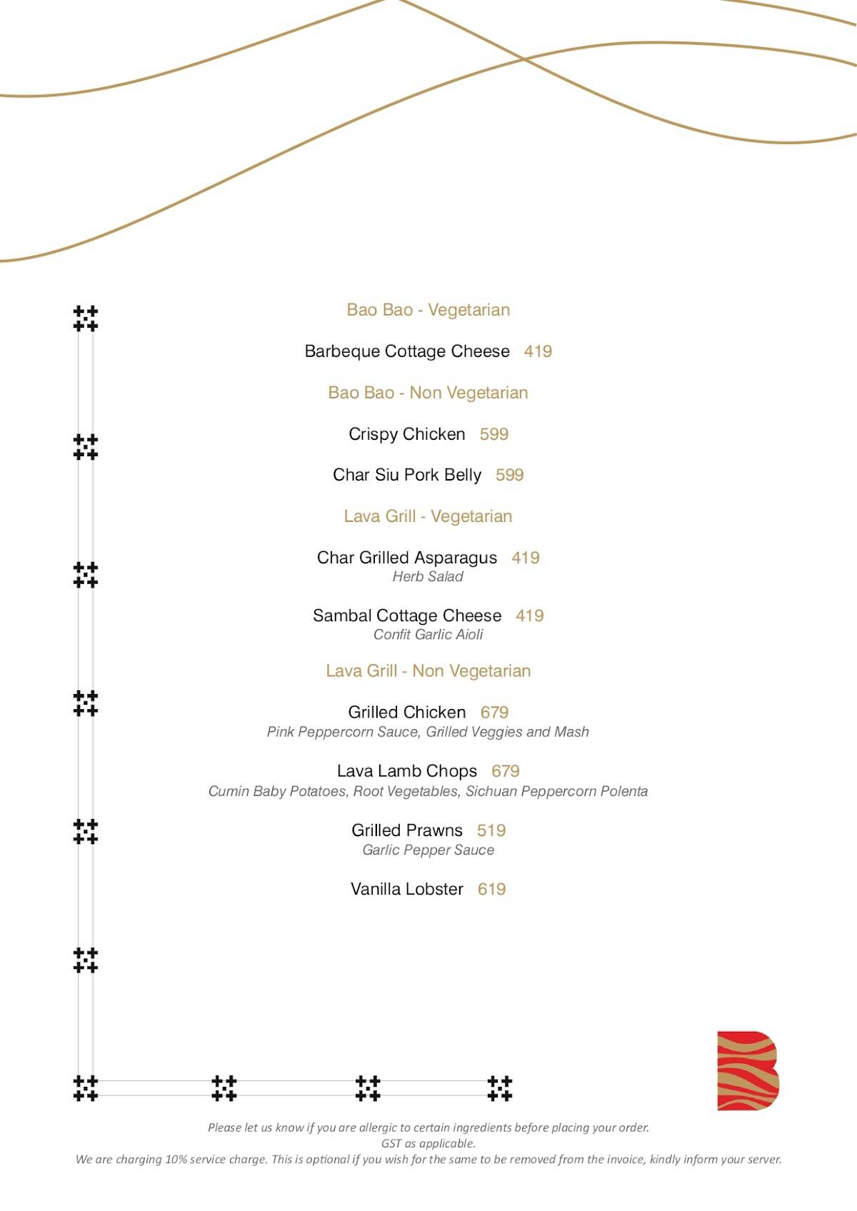 Bombastic - Supper Club menu