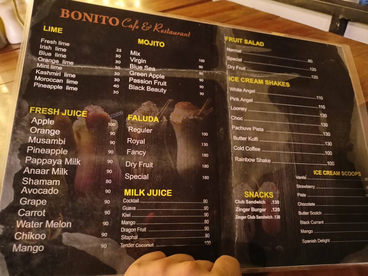 Bonito Cafe & Restaurant menu