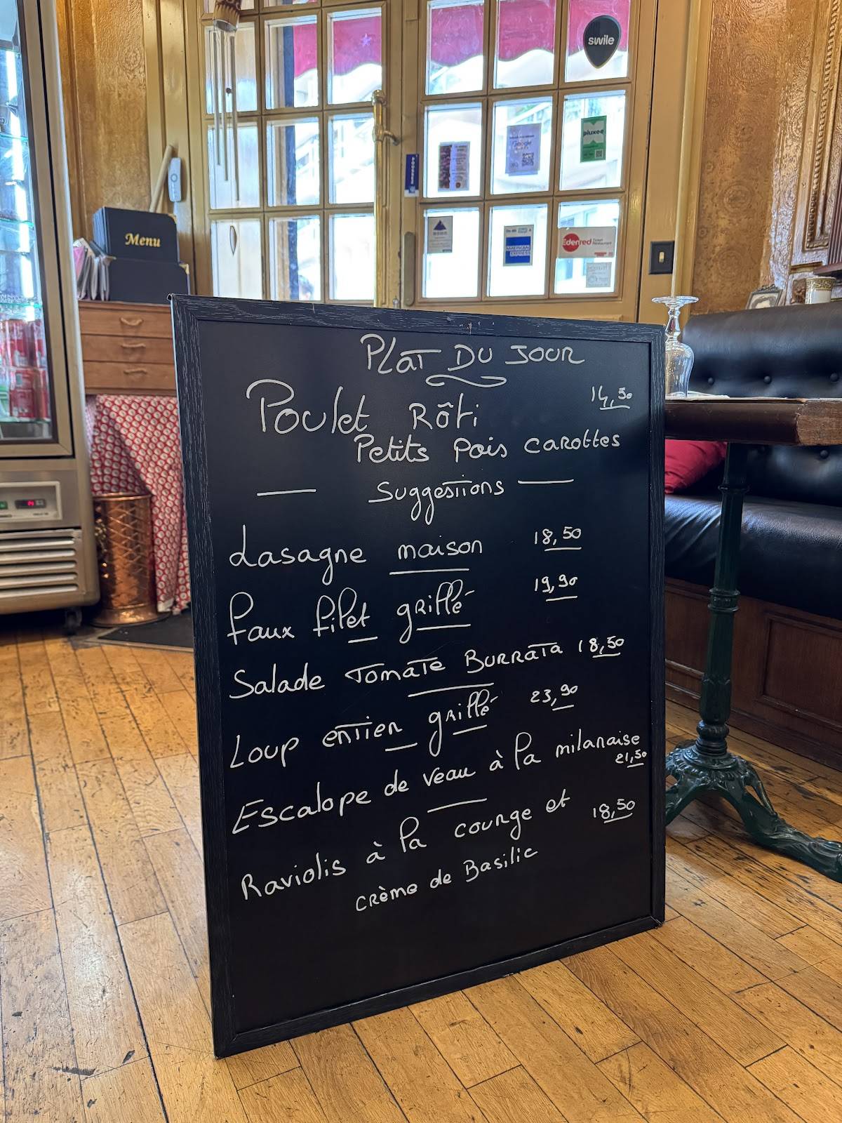 Menu de Brasserie Gioffredo