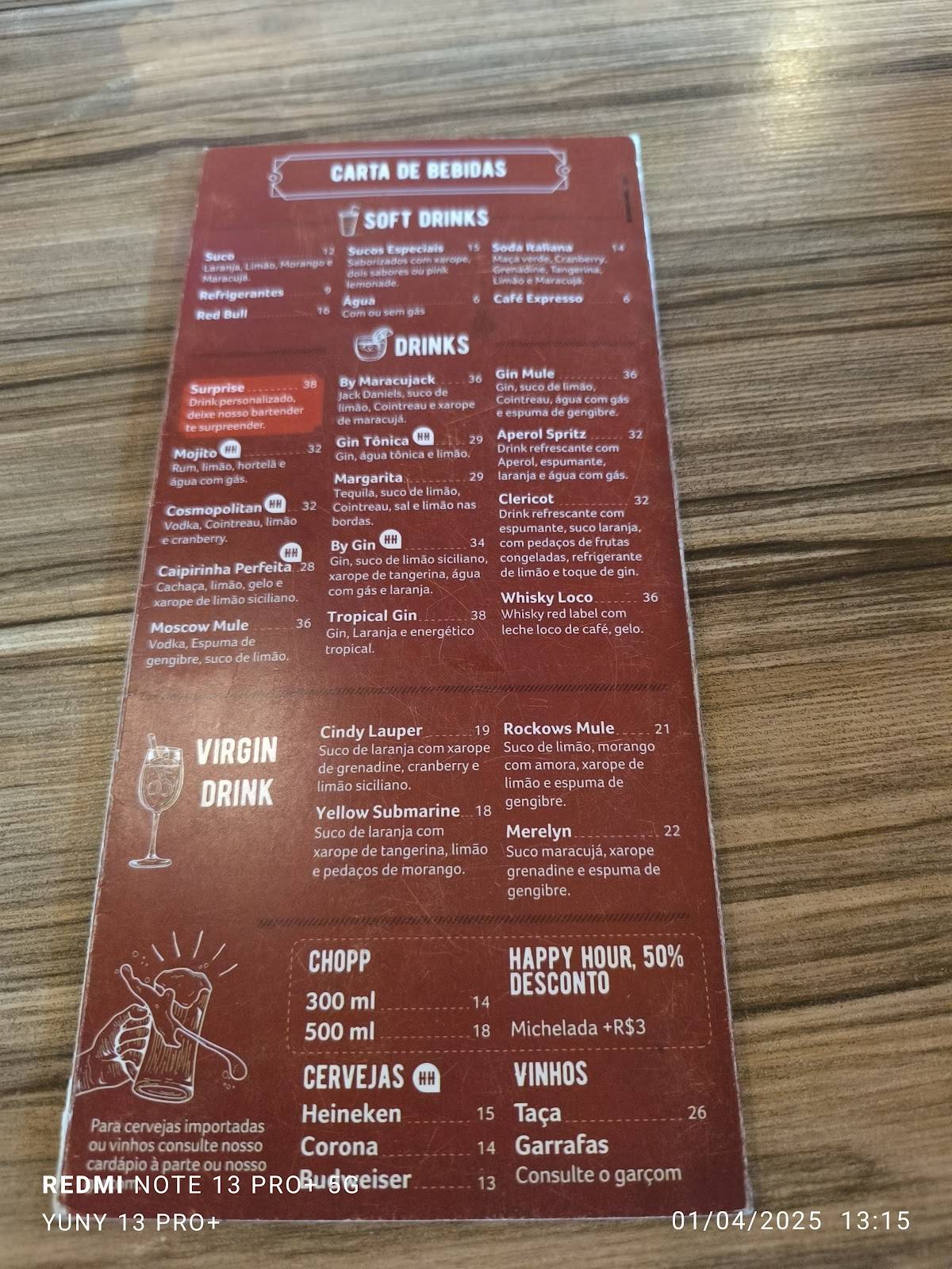By Rock Steakhouse cardápio