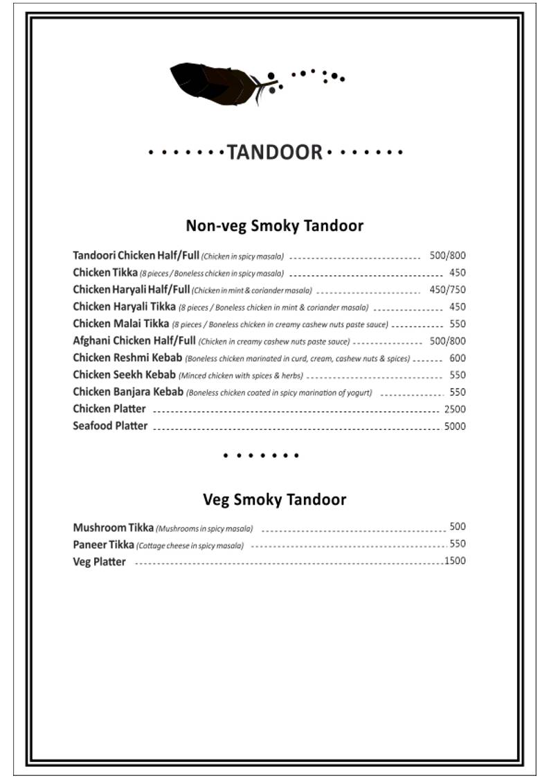 Cafe Antonio menu