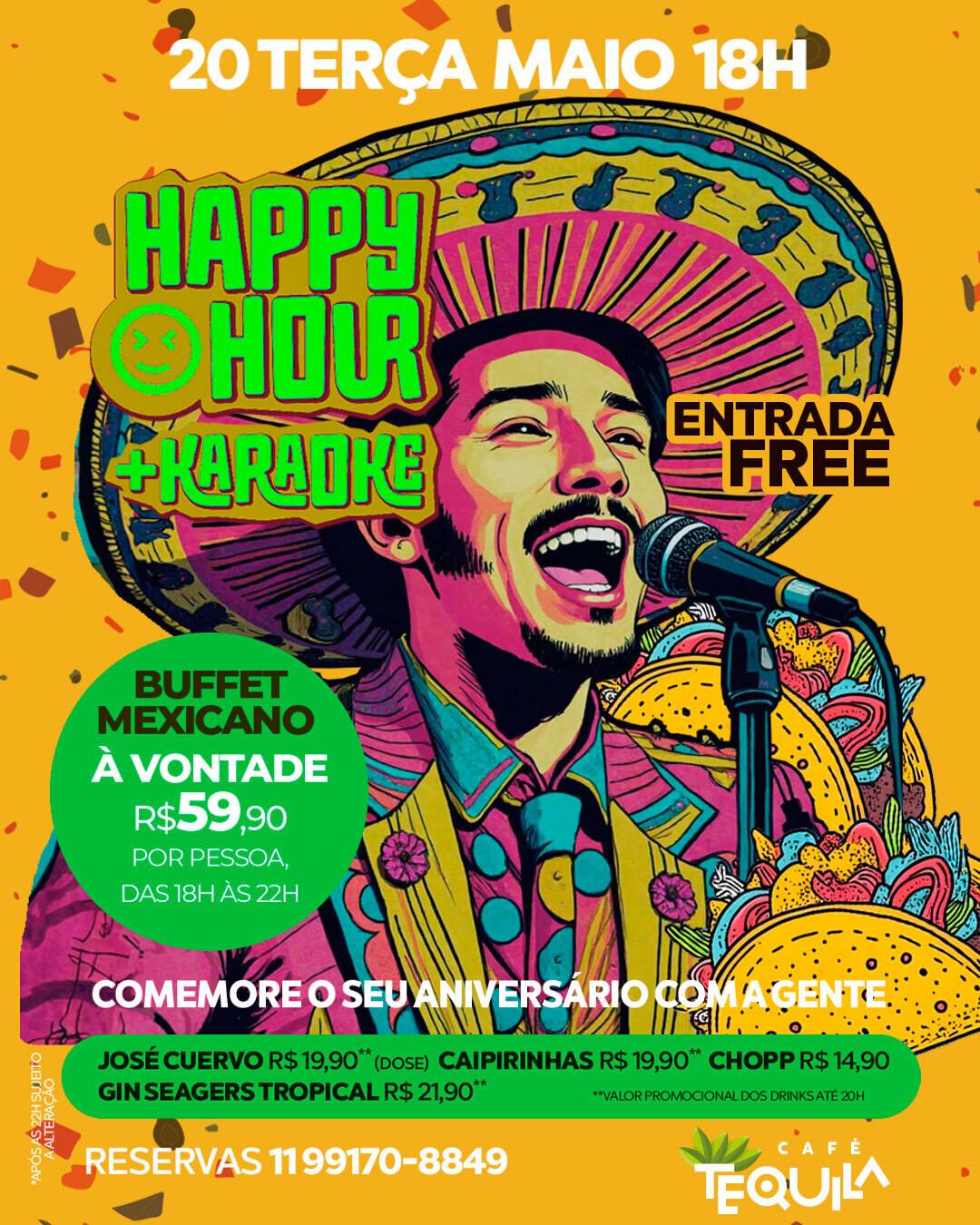 Café Tequila cardápio