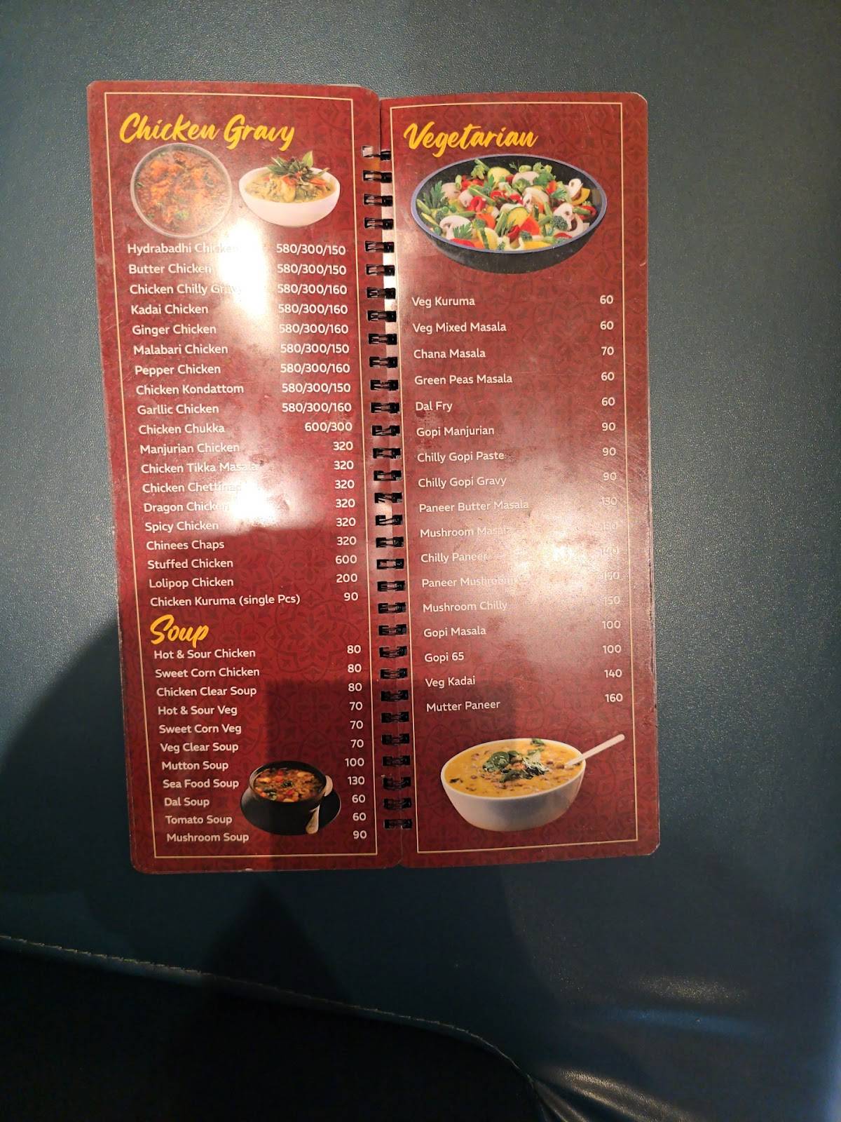 Chickago Restaurant menu