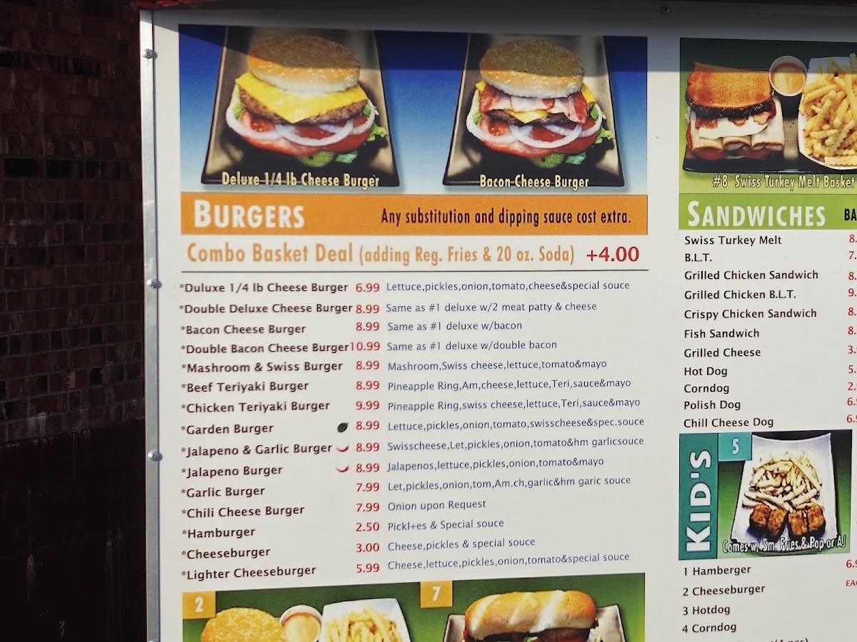 Menu at Chicken Drive-In restaurant, Lake Stevens