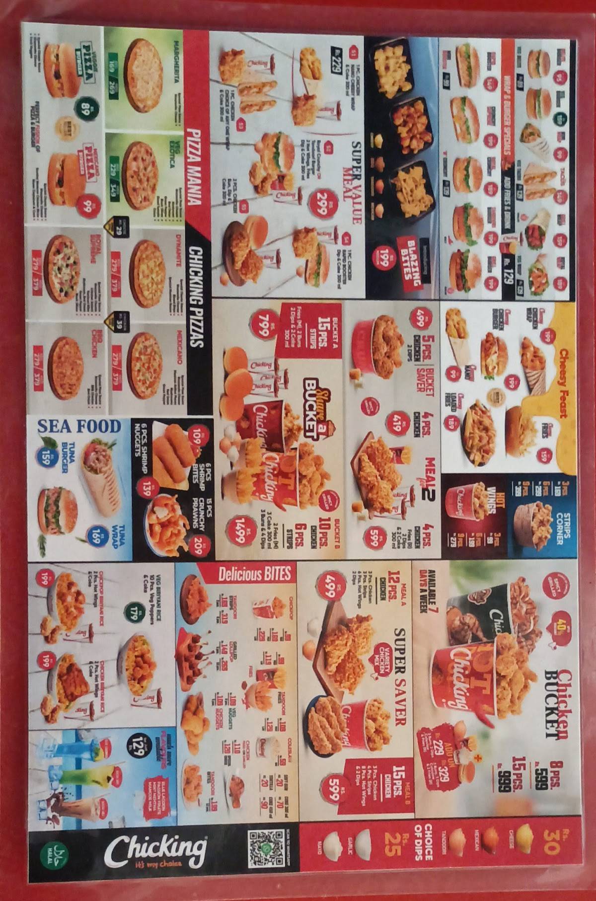 Chicking menu