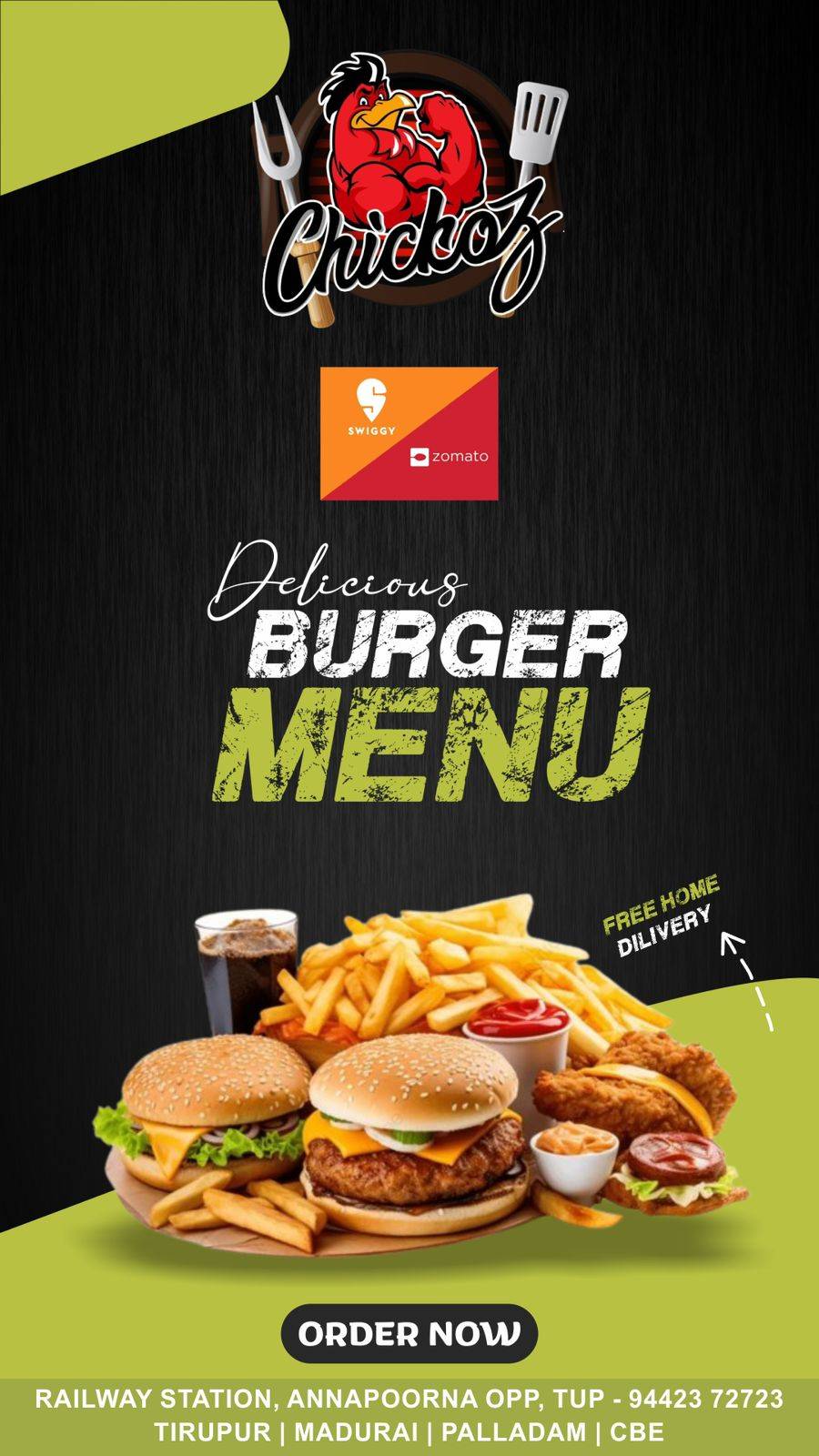 Chickoz menu