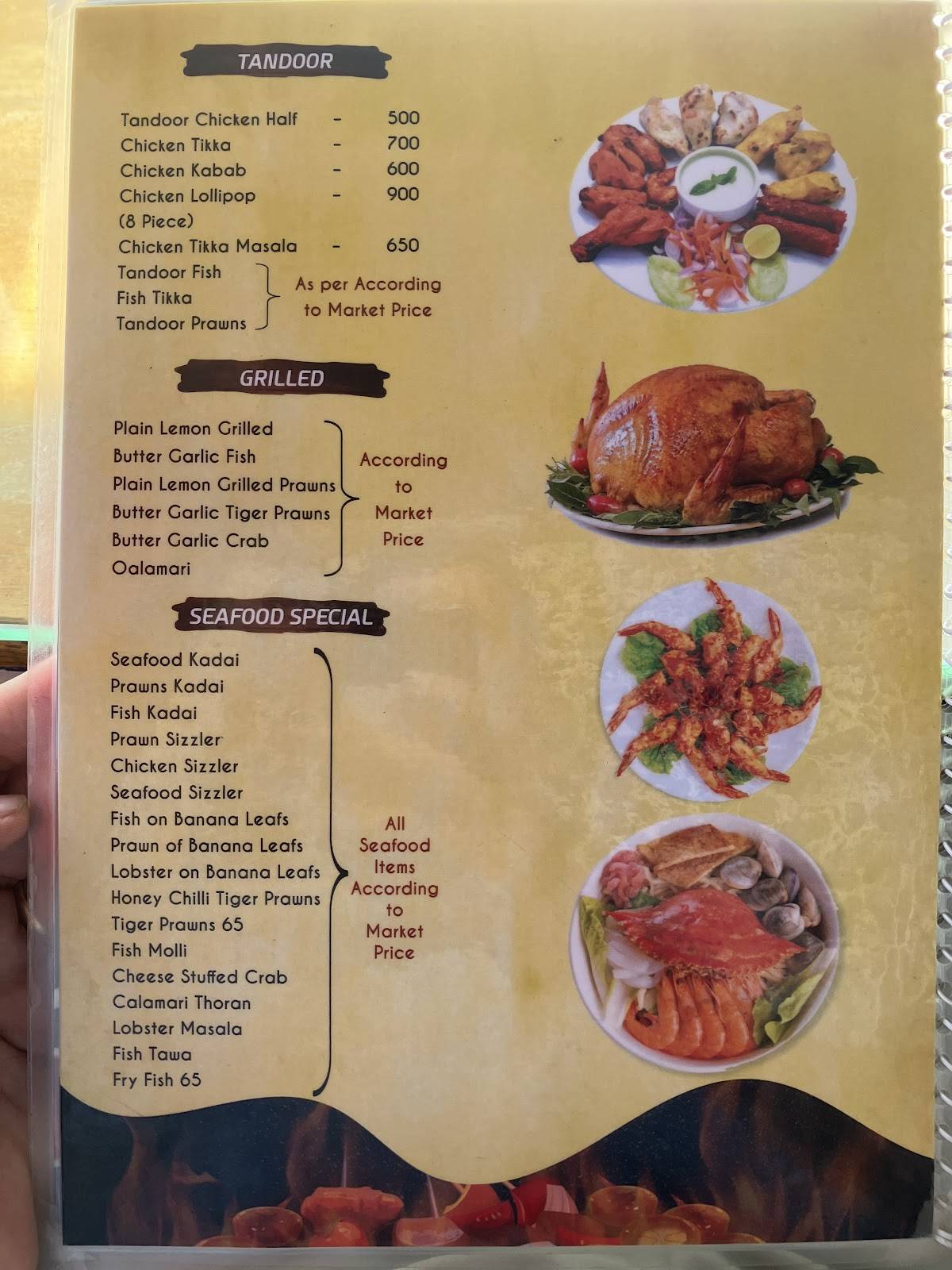Chili’s Floating Restaurant menu