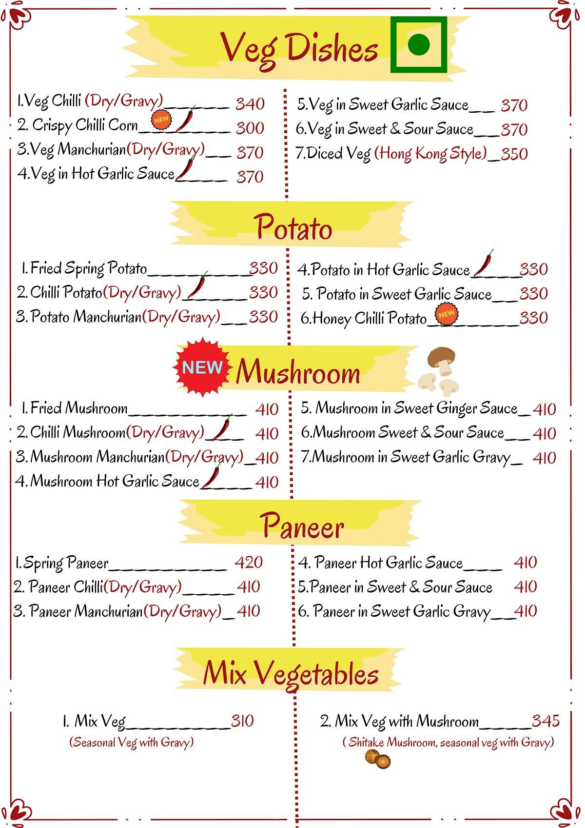 Chung Fa Chinese Restaurant menu