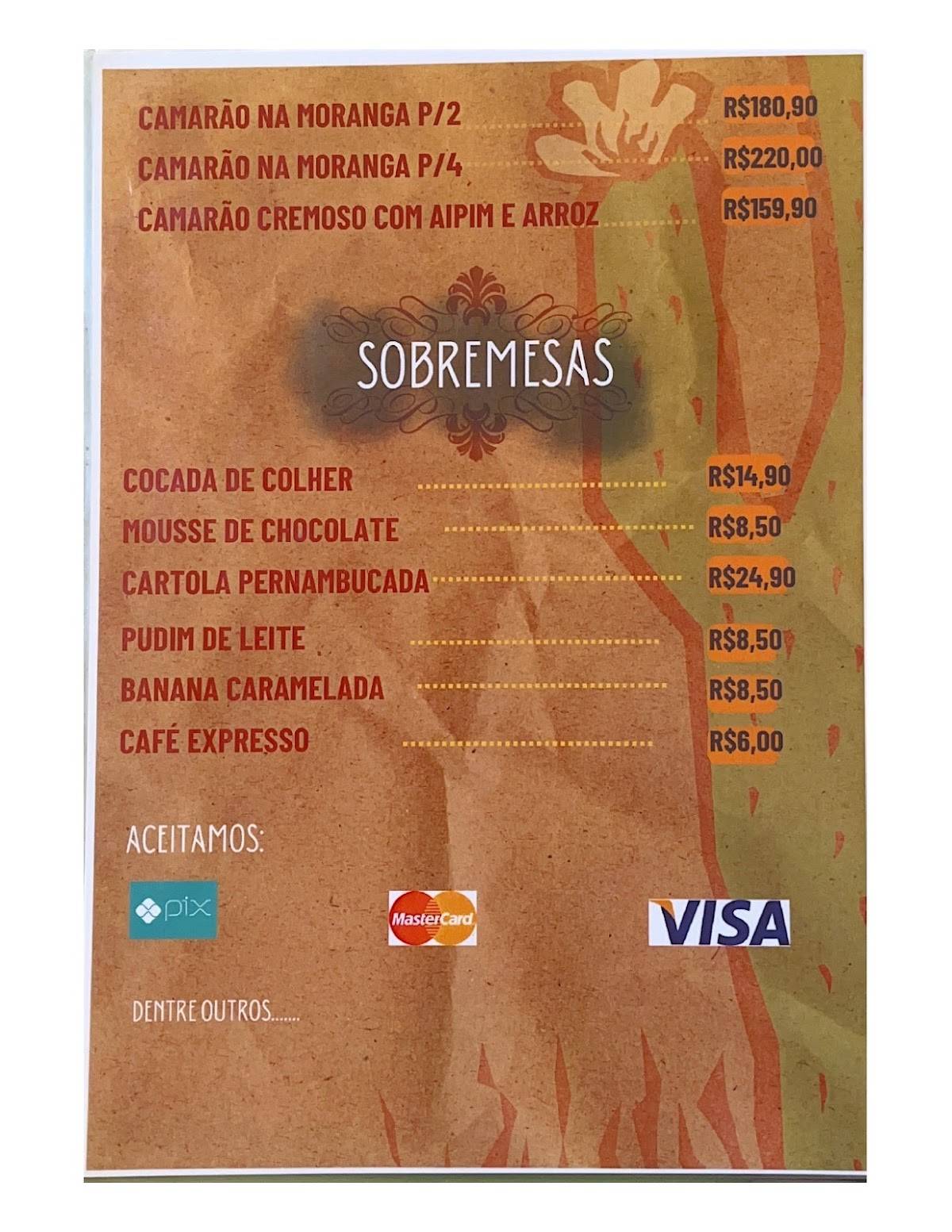 Conexão Mandacaru cardápio