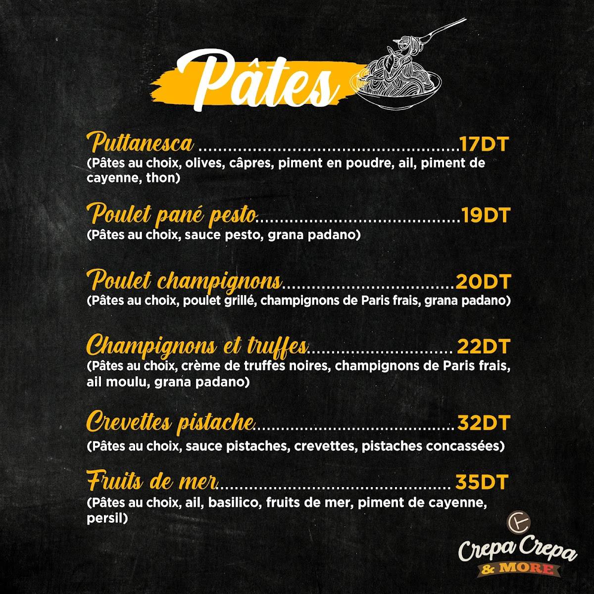Menu de Crepa Crepa & More - Menzah 5