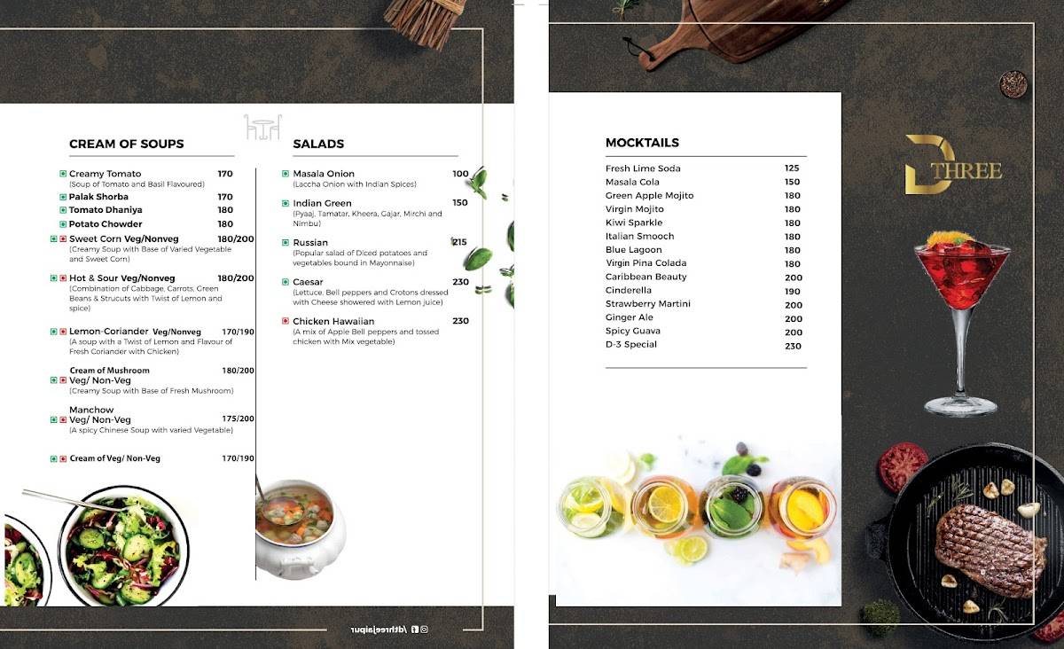 D Three menu