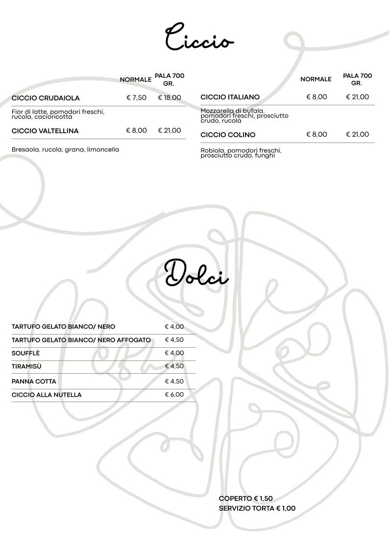 Menu di DA NICOLA - Pizzeria 
