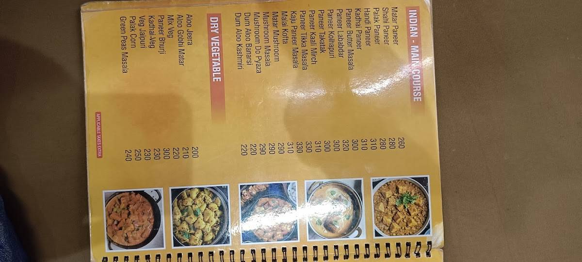 Dalmia's Saffron Vatika Restaurant menu