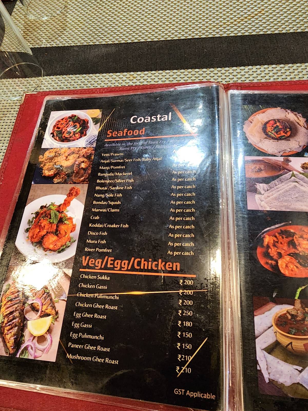 Dhansagar Coastal Restaurant menu