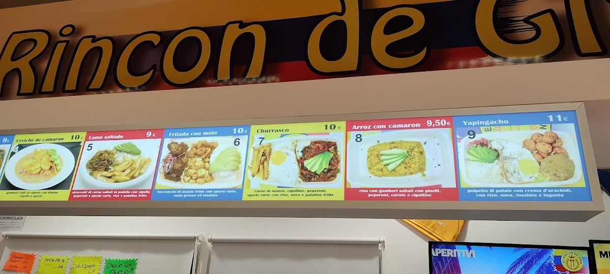 Menu di El Rincon de Gian 
