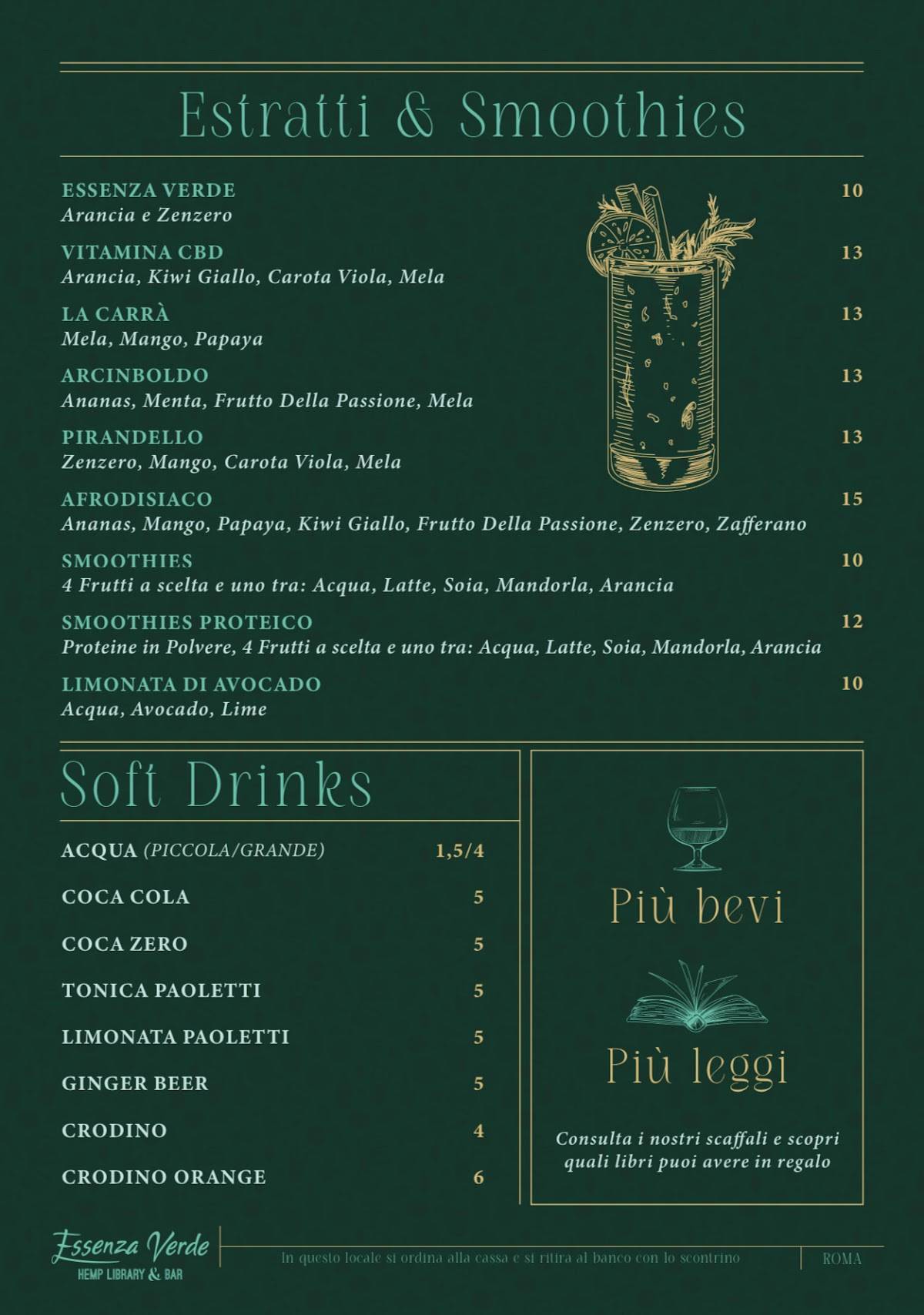 Menu di Caffè & Libri – Coffee Bar, Cocktails & Books 