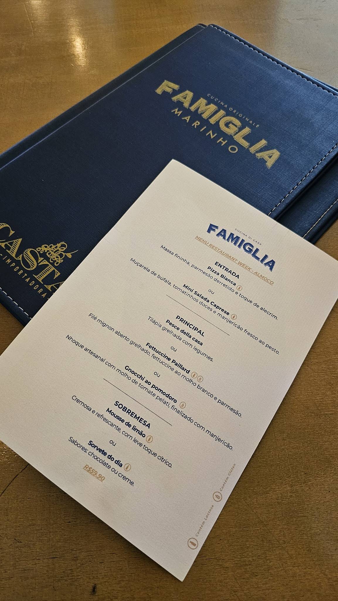 Famiglia cardápio