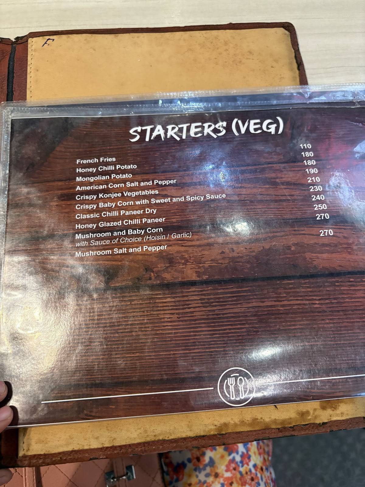 Fat Belly menu