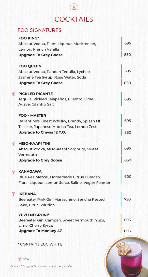Foo NESCO menu