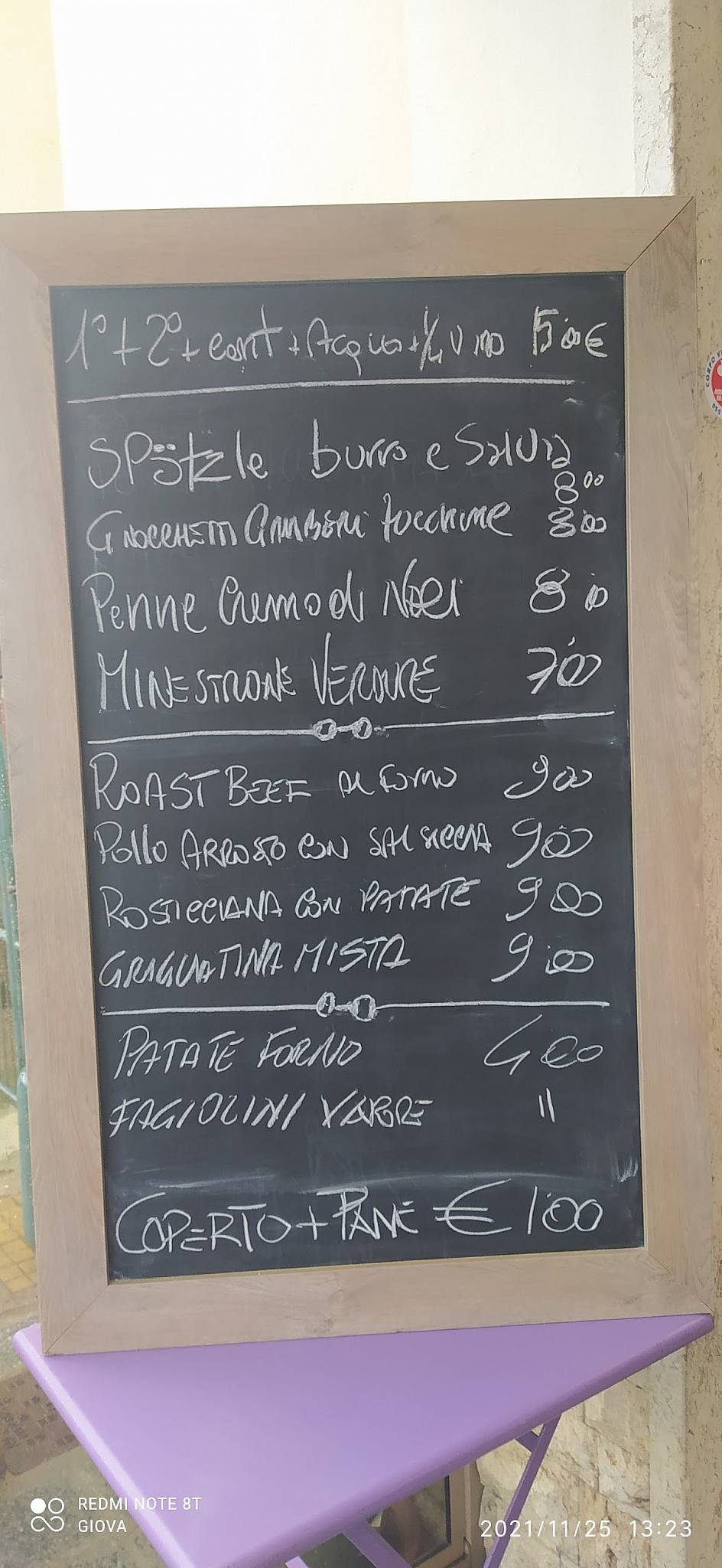Menu di GingerLab 